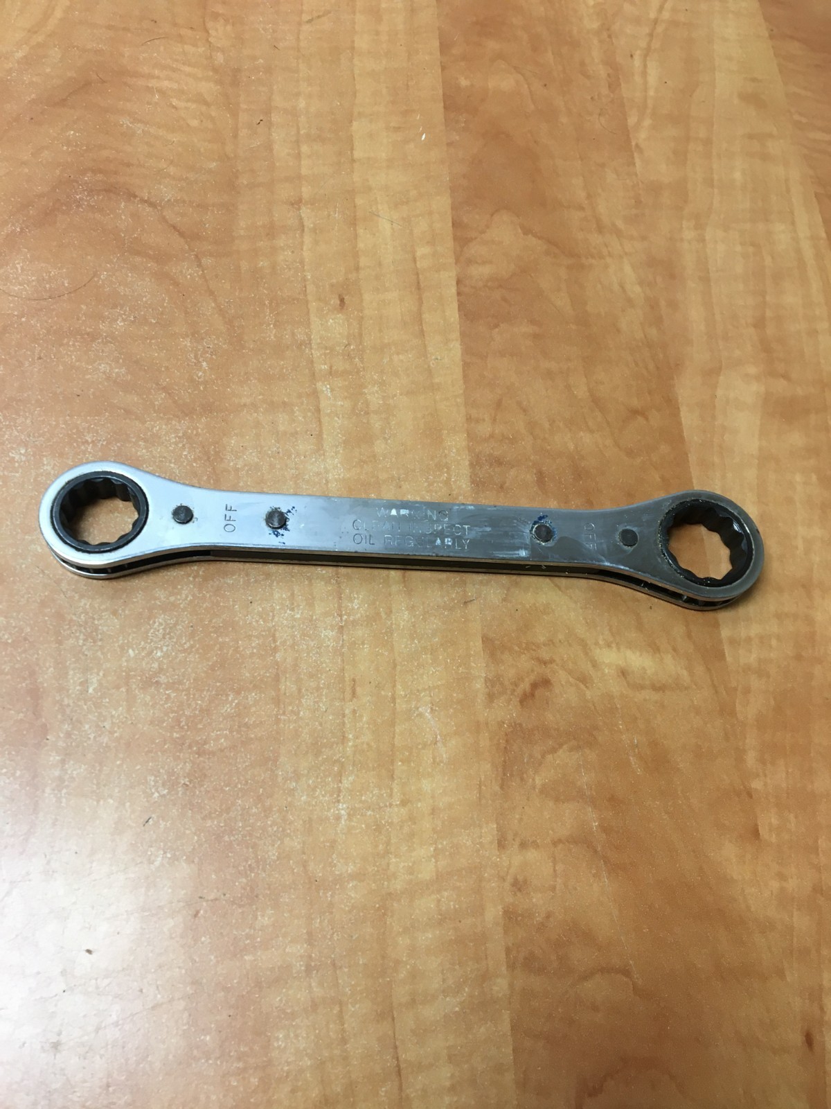 Snap On R2428A Double Box End Ratcheting Wrench 3/4″ 7/8″