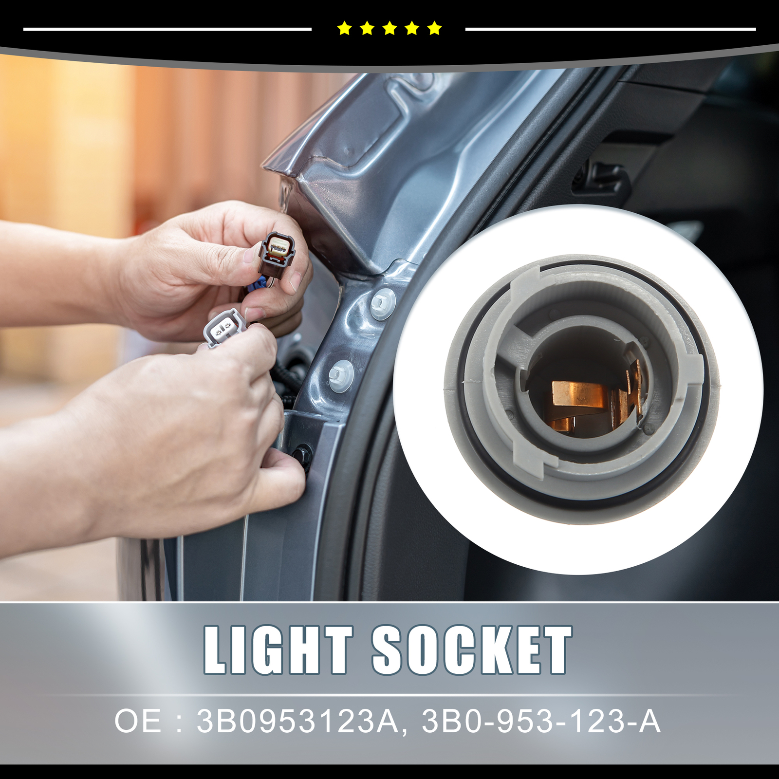 Turn Signal Light Bulb Socket Holder 3B0953123A for VW Passat Sedan Wagon 98-01