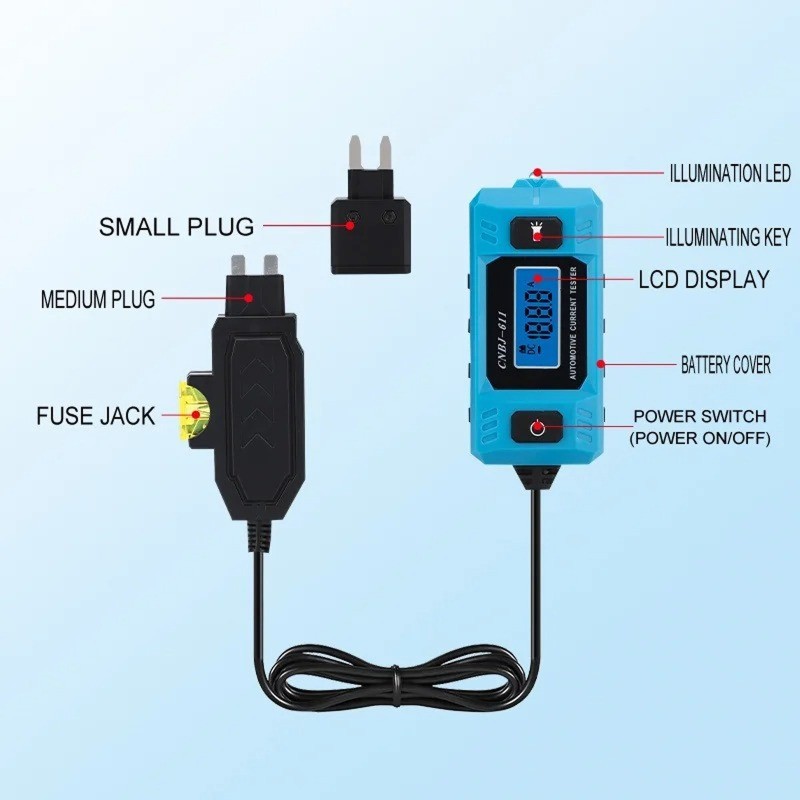 Automotive Circuit Fault Probe Tester,Portable High-Precision 20A 48V Car Tester