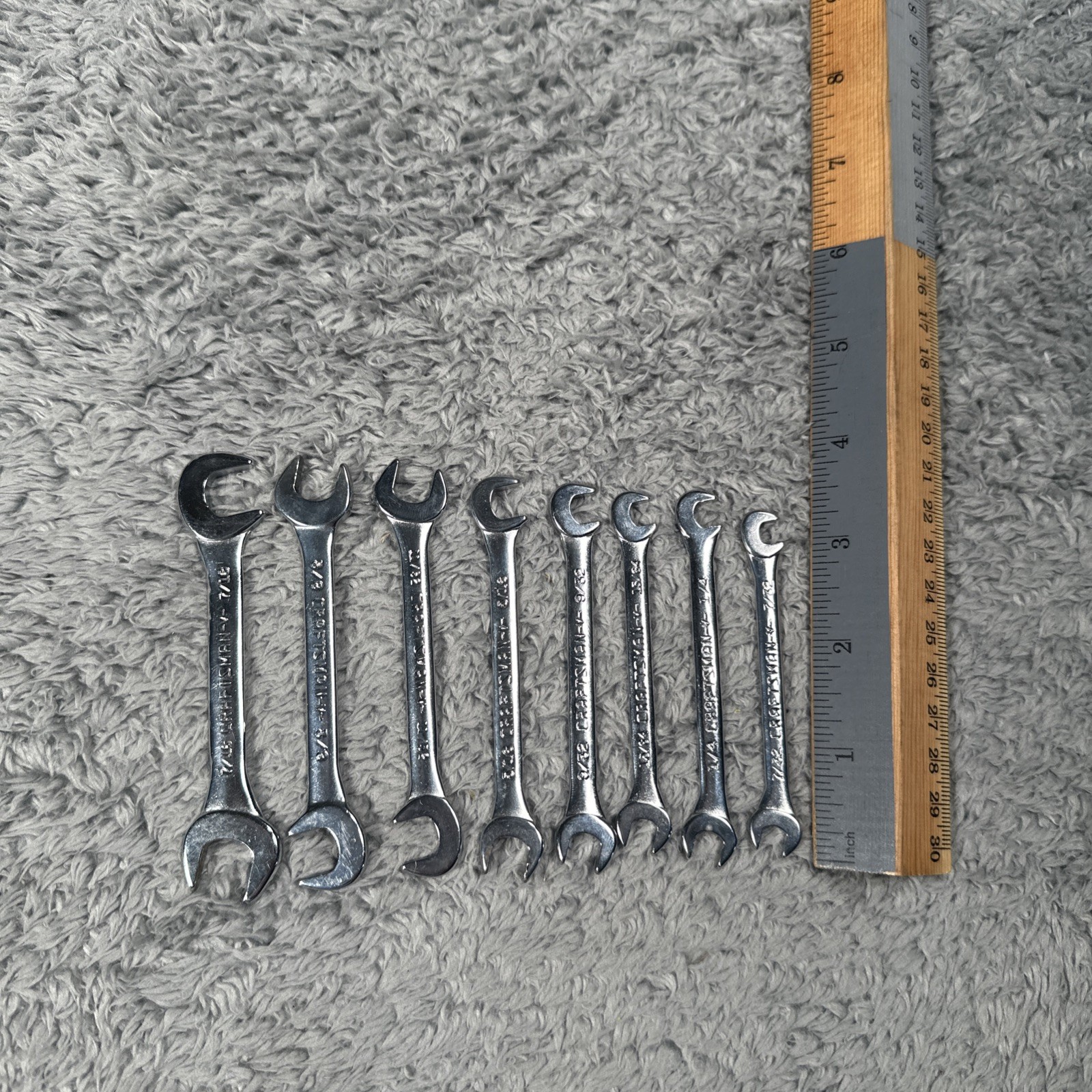 Vintage Sears Craftsman 8 Piece Open End Ignition Wrench Set 9 4306