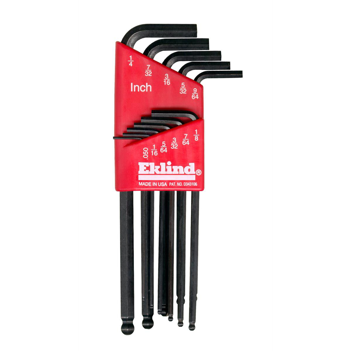Eklind Tool 13211 11 Piece SAE Long Ball End Hex-L Hex Key Set
