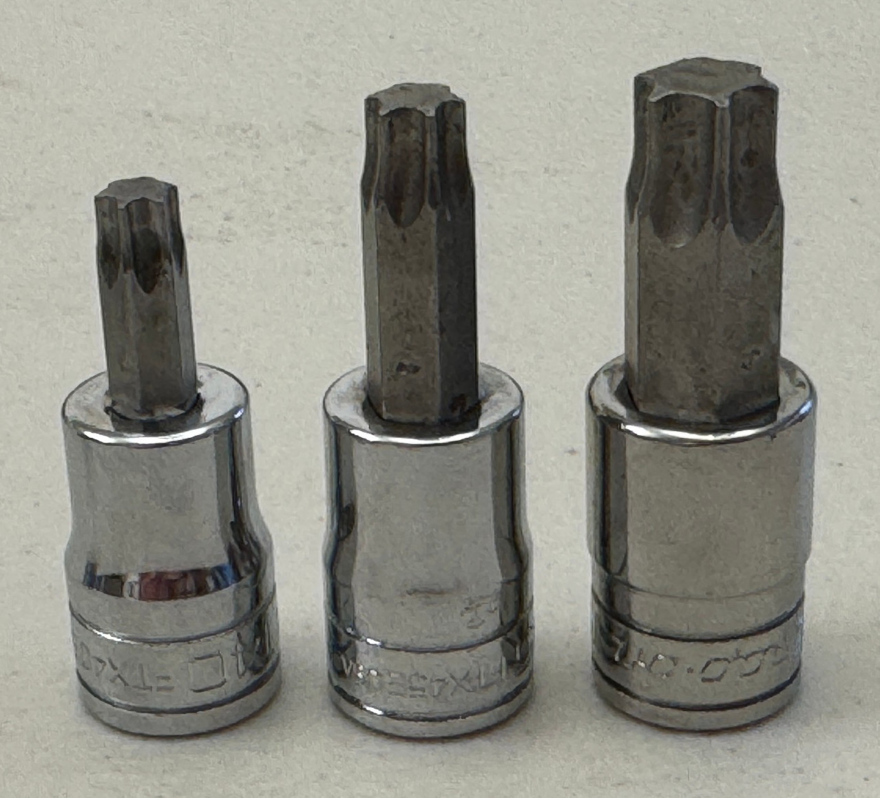 Snap-on 3/8 & 1/2 Dr Metric Bit Sockets ~ 17 Pieces Allen, Torx, Triple Square
