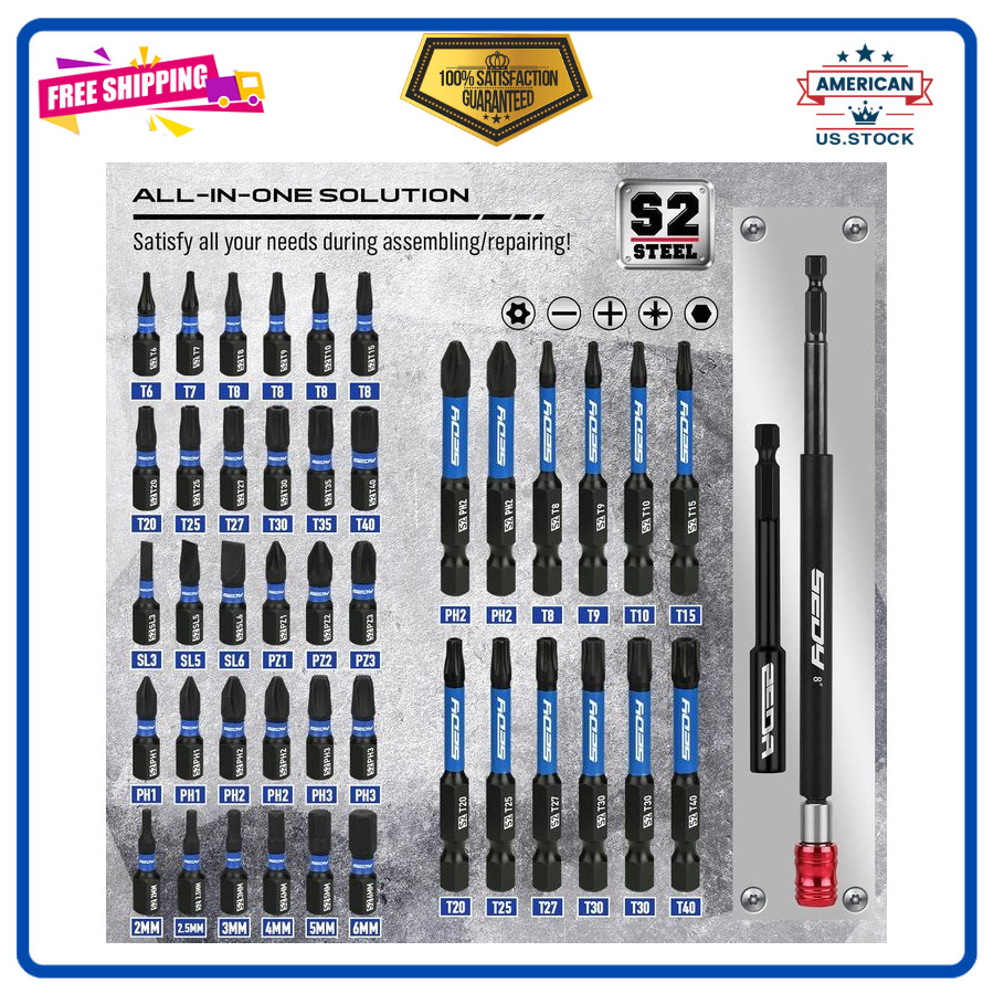 80pc Premium Magnetic Impact Nut Driver Set Metric SAE Socket Adapter Kit 80pcsX