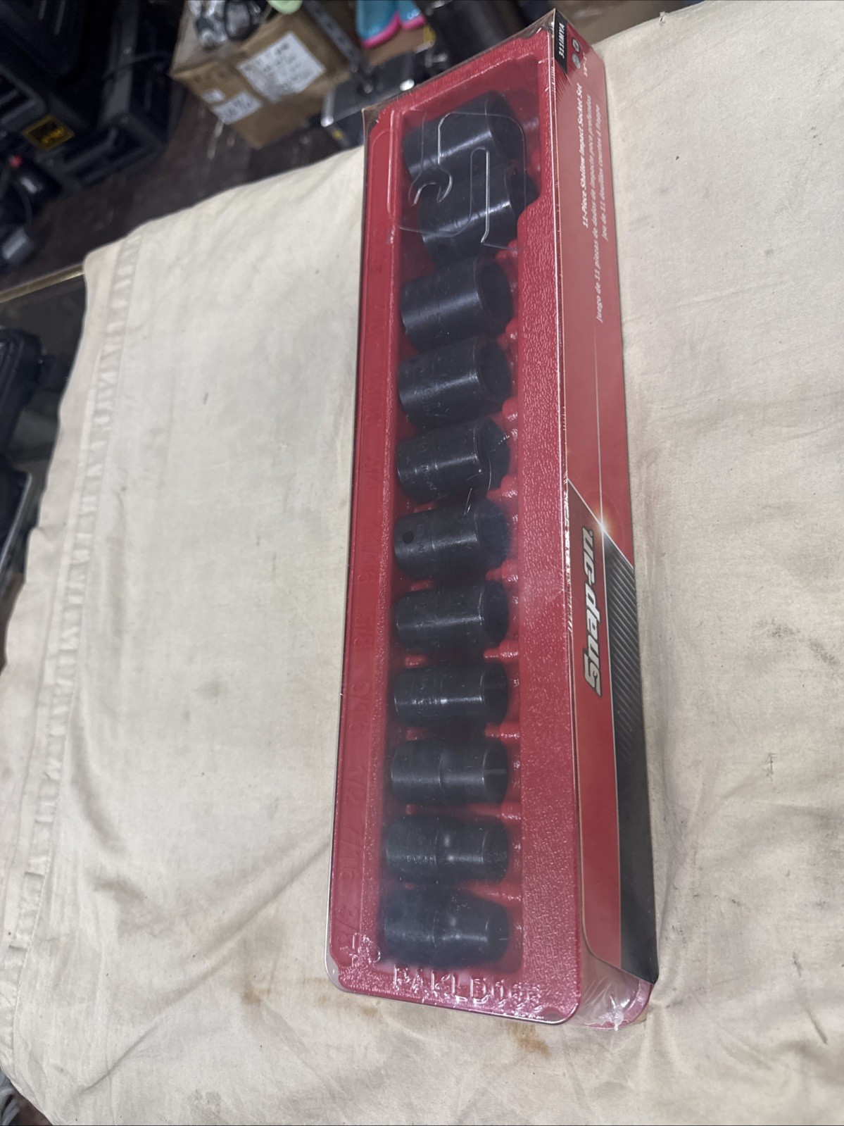 NEW Snap-on 1/2″ drive 3/8″ – 1″ 6-point Shallo Impact Socket Set 311IMYA SEALed
