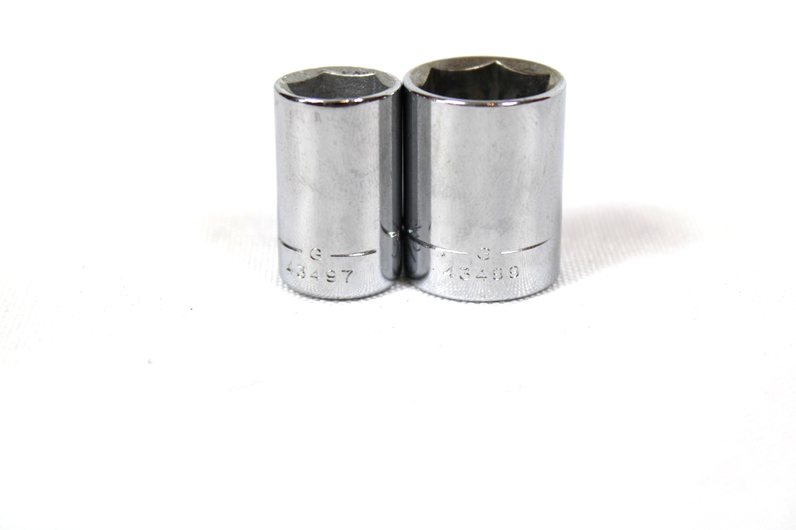 Craftsman 3/8″ & 1/2″, 1/4 Drive, 6 Point Socket, -G- 43497 & 43499 USA