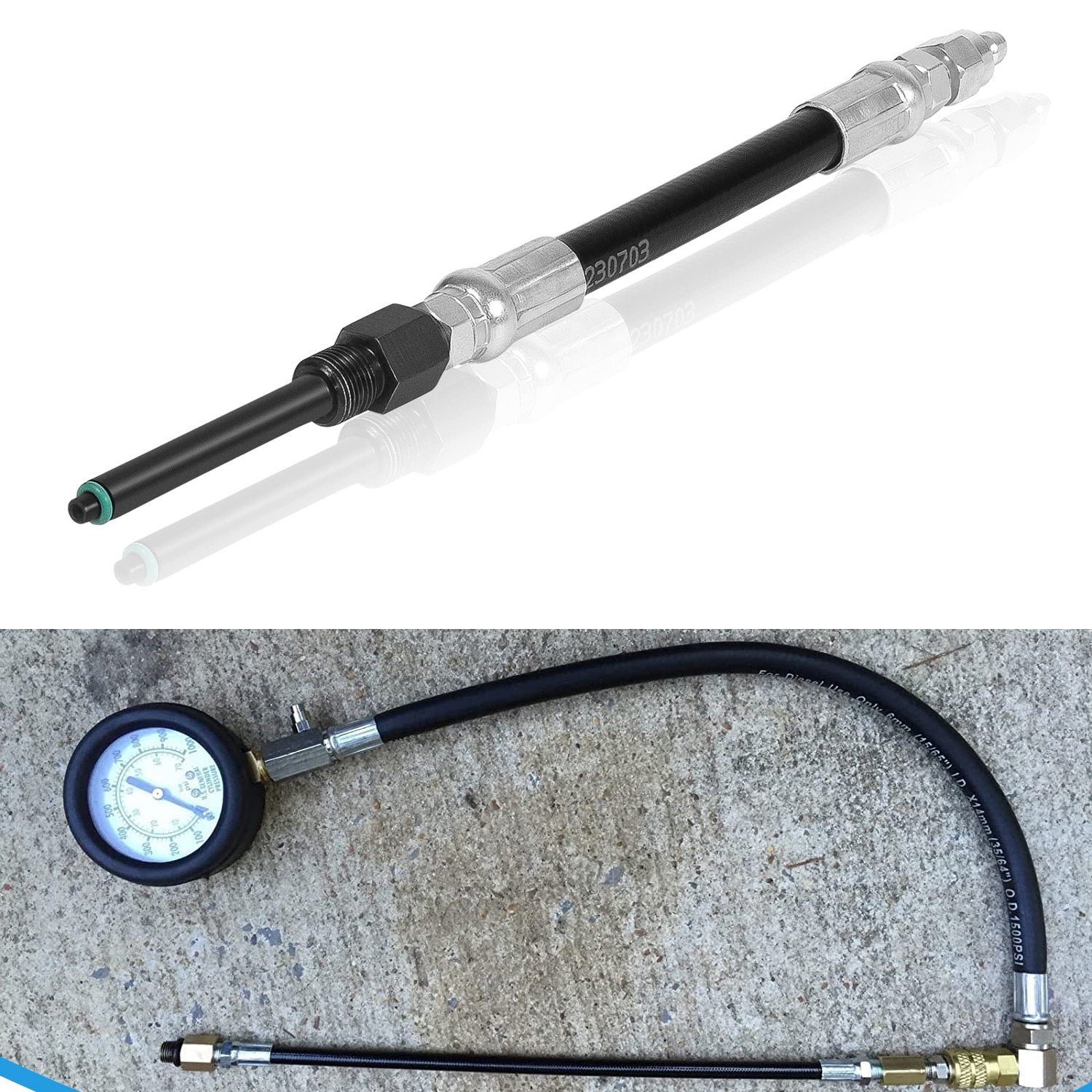 for 2003-2006 Ford 6.0L Diesel Compression Tester Adapter 6660 Hose with O-Ring