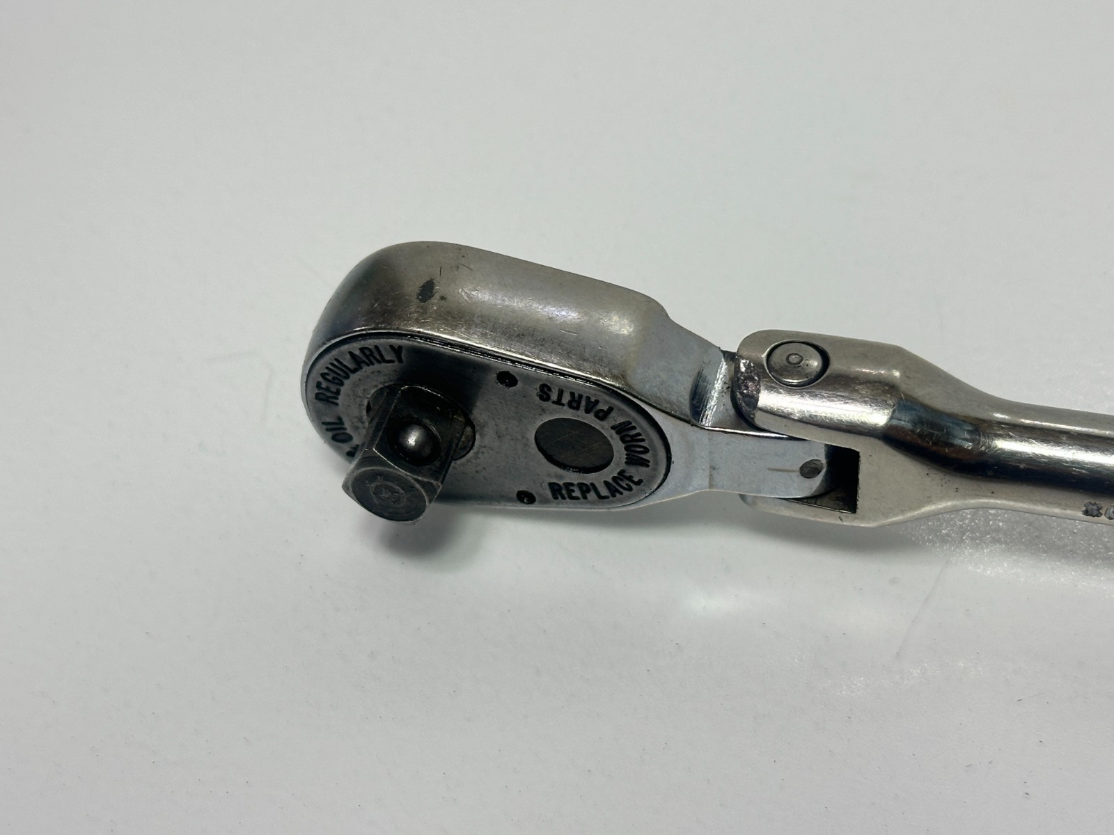 MAC Tools USA XR8FPA 3/8″ Drive Flex Head Ratchet, Red Hard Handle