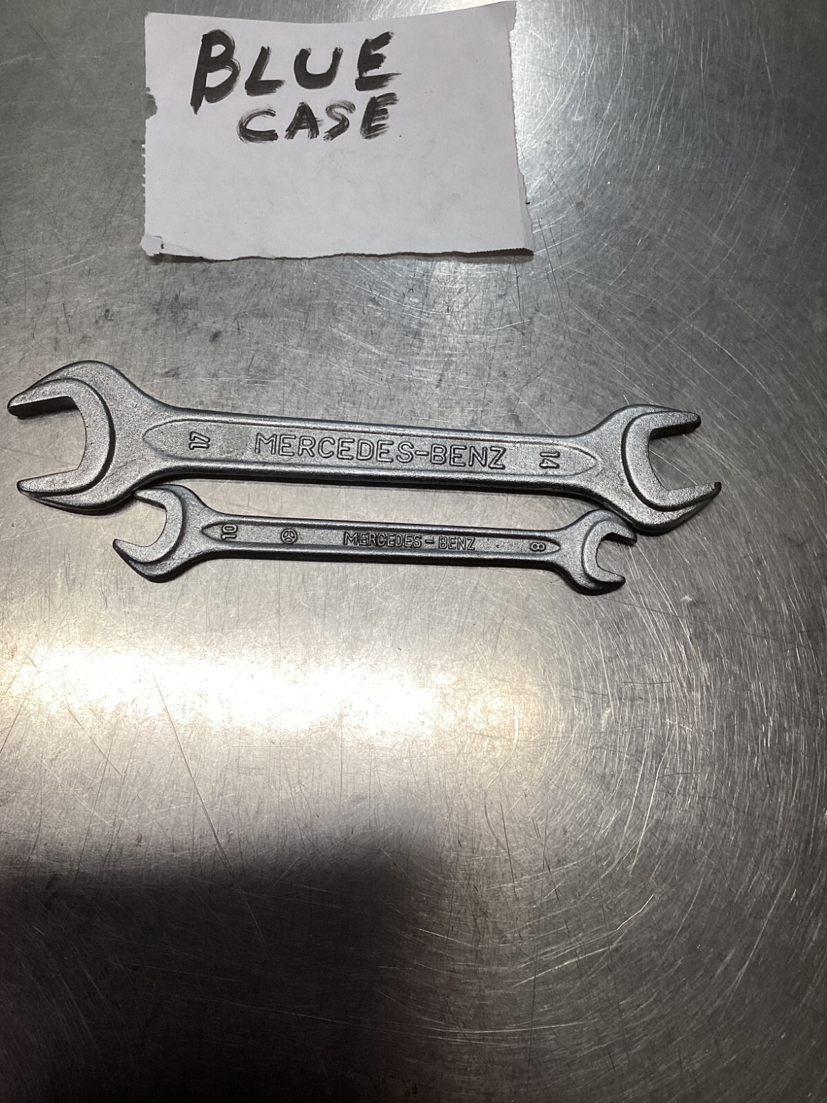 Set of 2 Pcs Mercedes Benz DIN895 14/17″ & 8/10″ Open Ended Wrench – Vintage