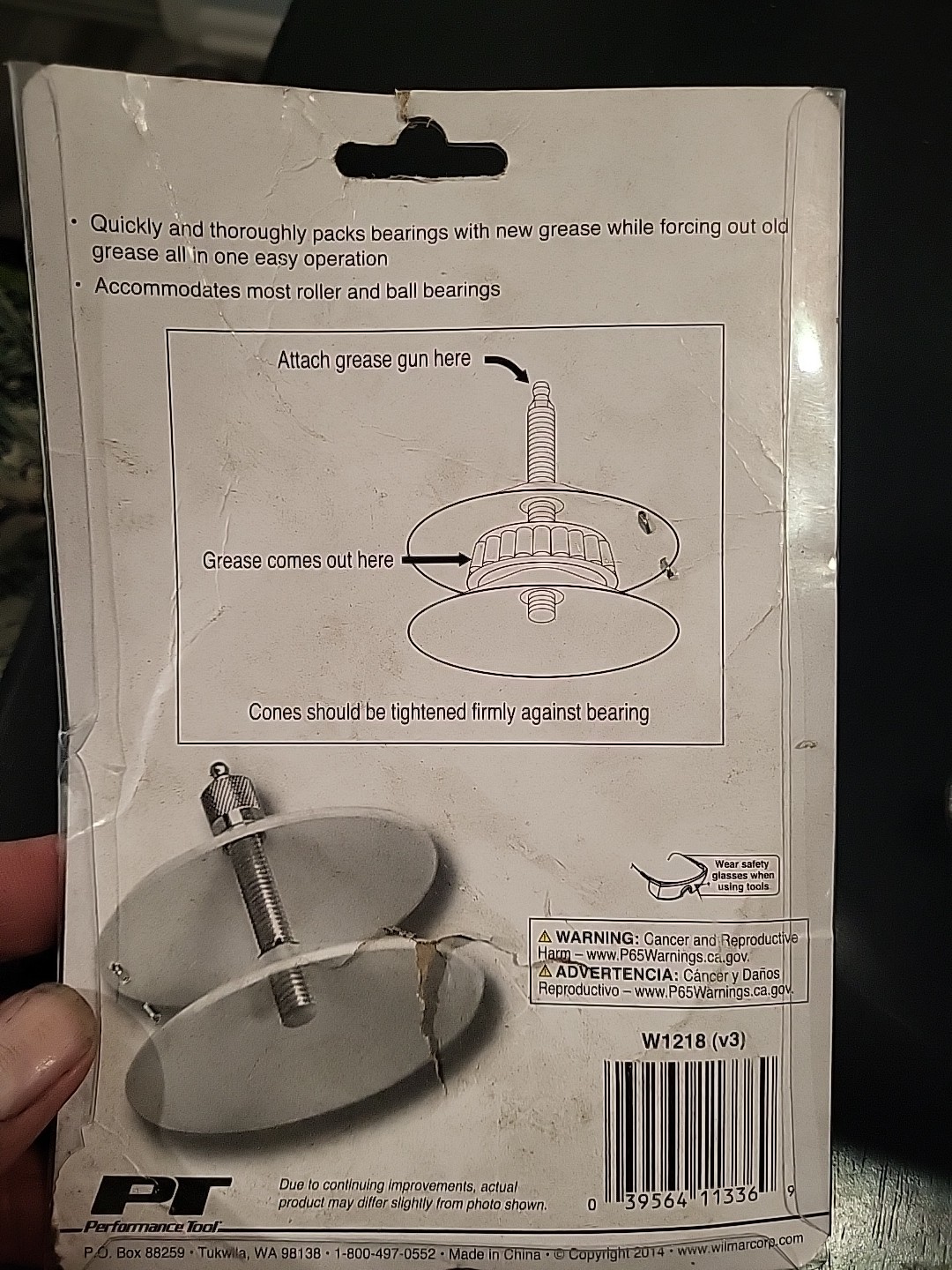 Performance Tool Universal Wheel Bearing Packer W1218. New 2 Pack.