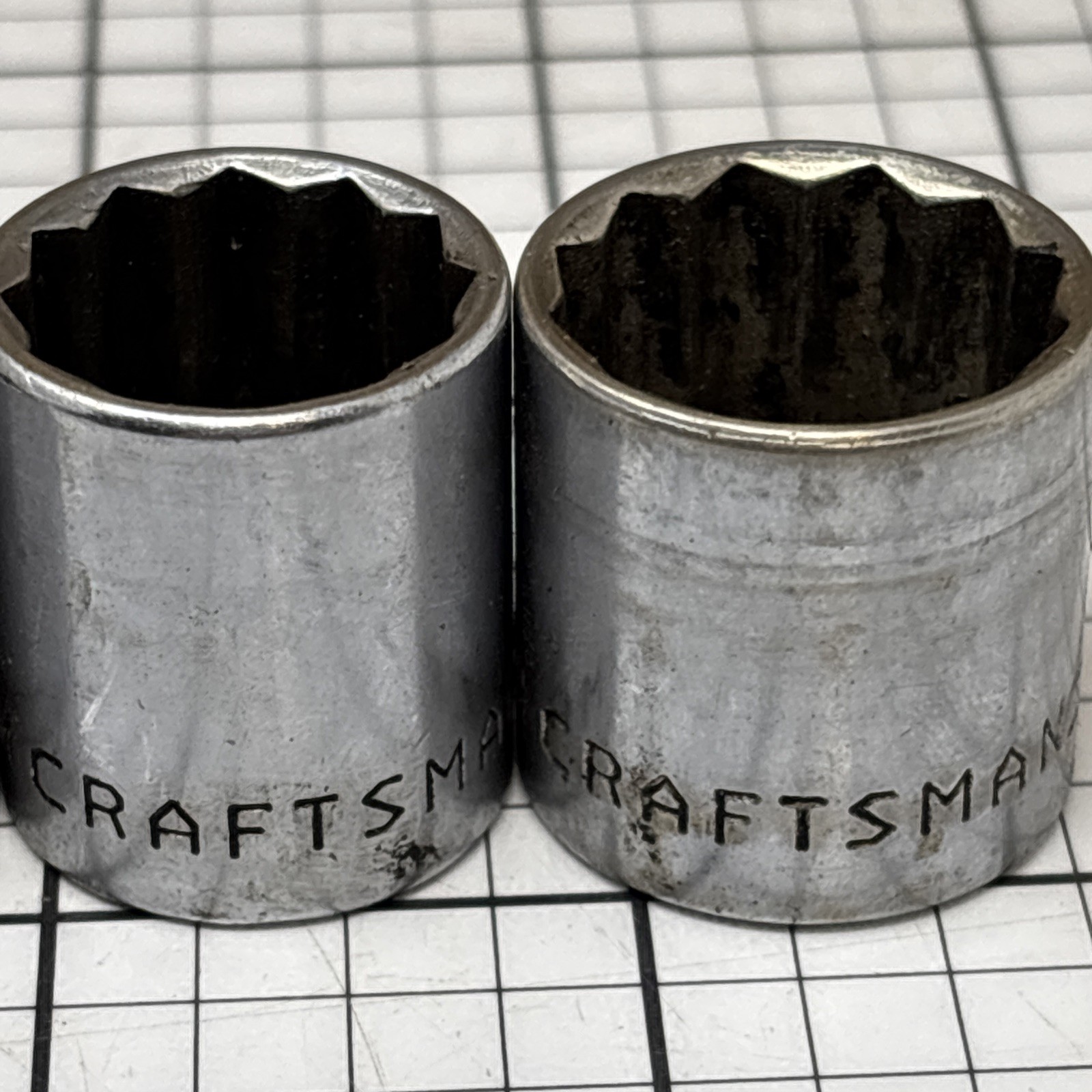 Craftsman 3/8 Drive Metric Socket Set Original Metal Tray V & VV 10mm-19mm 12PT