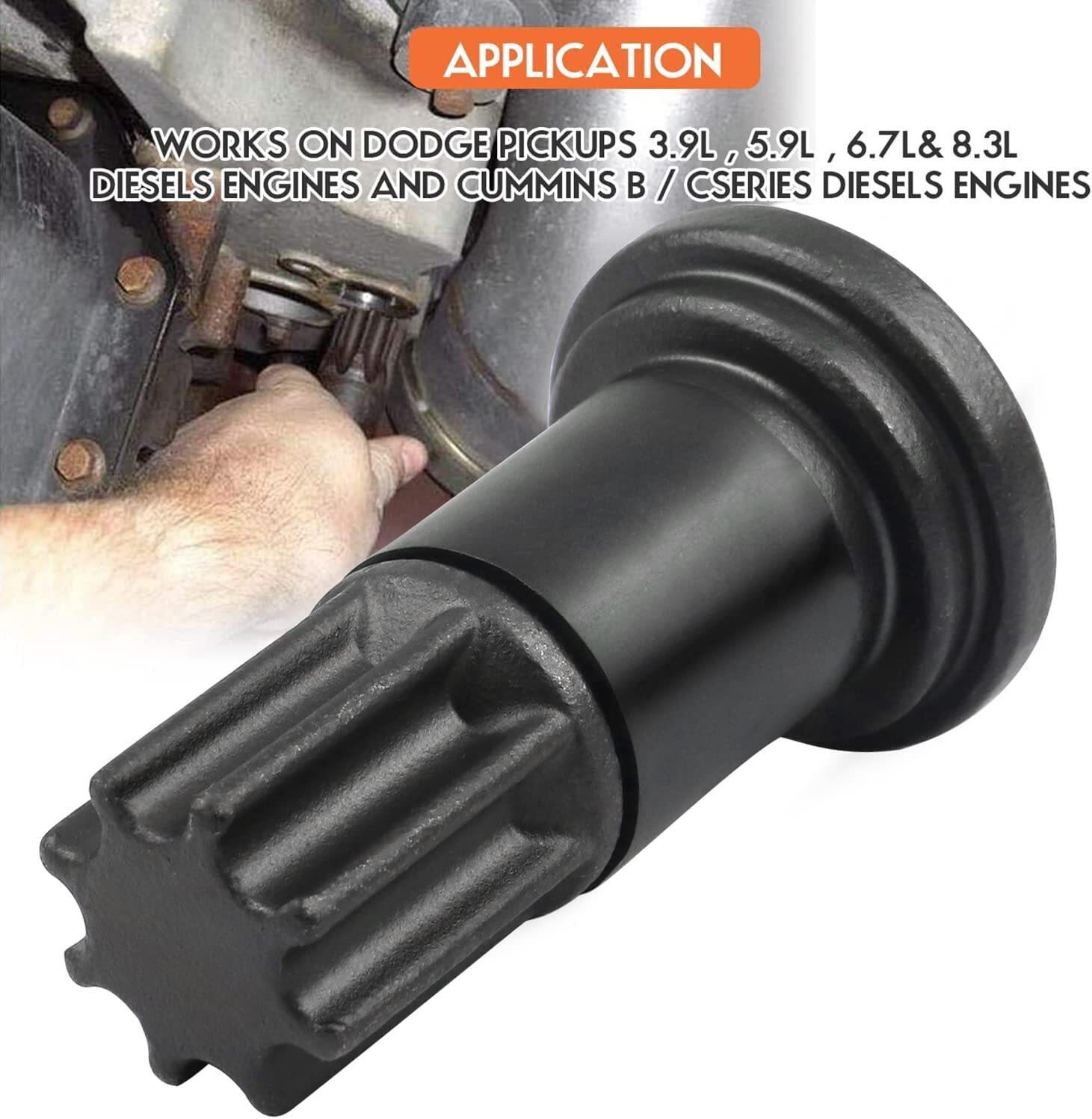 Engine Barring/Rotating Tool For Cummins B/C Series & Dodge3.9L,5.9L,6.7L, 8.3L