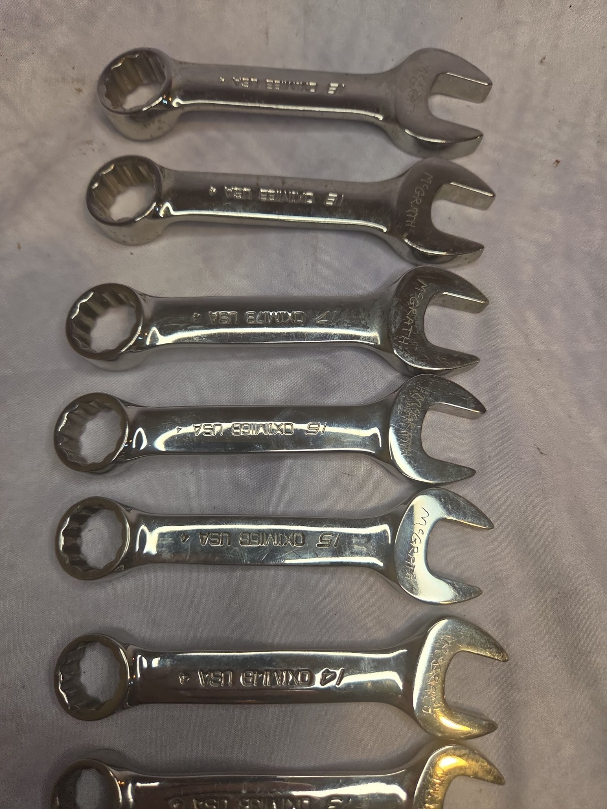 SNAP ON TOOLS metric STUBBY Wrenches 19-10 mm . Mechanic car tools