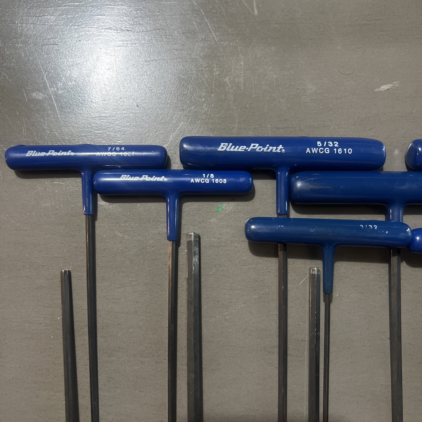 BLUE-POINT TOOLS 2 SETS 6 T-HANDLE HEX SAE & 8 T-HANDLE HEX METRIC WRENCHES