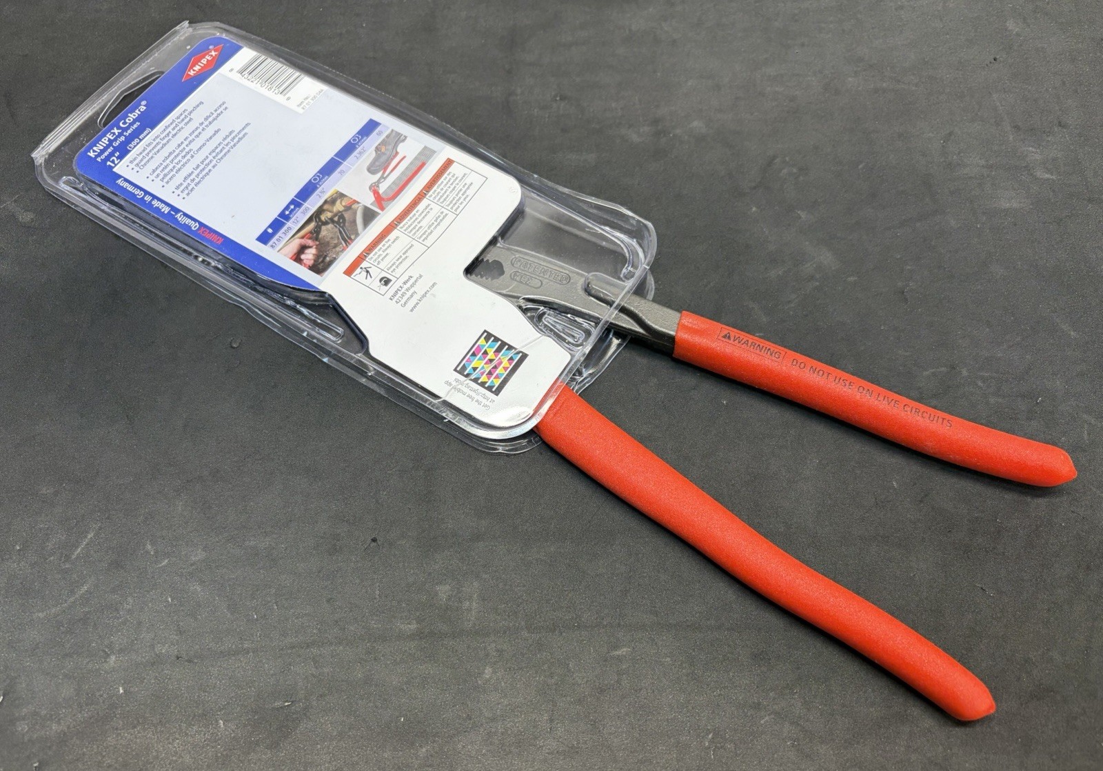 NEW! KNIPEX Tools 87 01 300 Cobra Power Grip Water Pump Pliers, 12-Inch