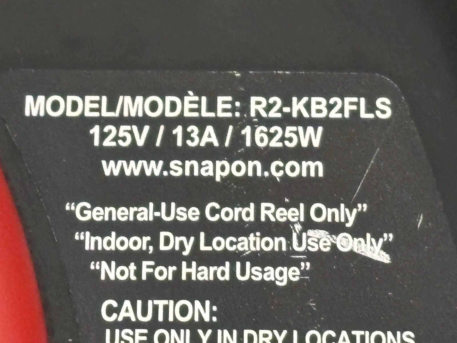 Snap-On Retractable Shop Drop Light Stick Wand w/30’ Cord Reel R2-KB2FLS