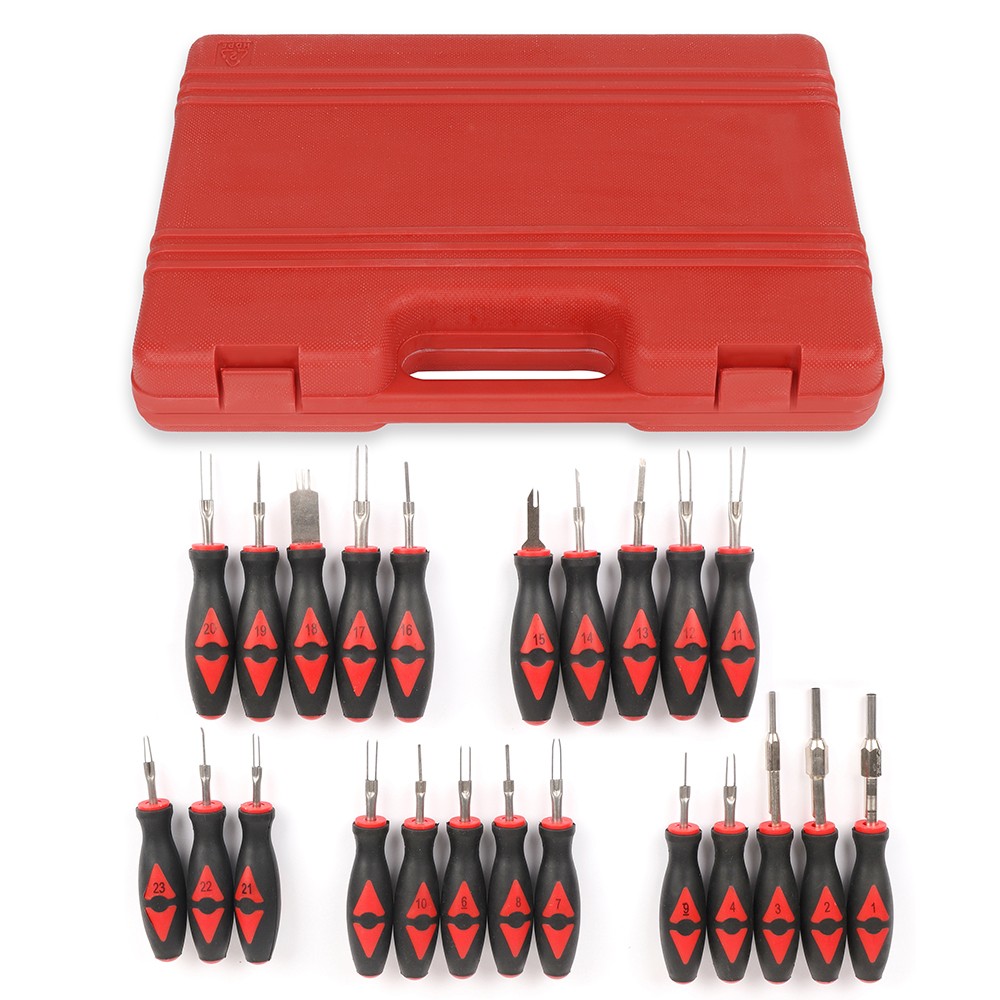 23Pcs/Set Universal Automotive Terminal Release Removal Remover Tool Kit + Case