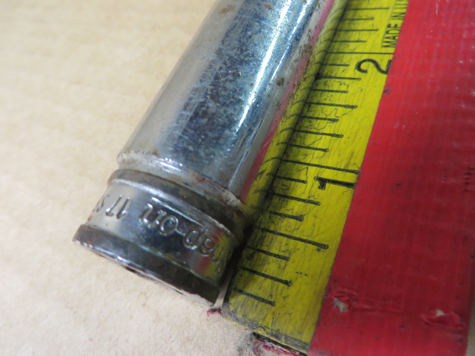 snap on SOCKET 6 POINT deep 17 mm 3/8 » drive chrome # SFSM17