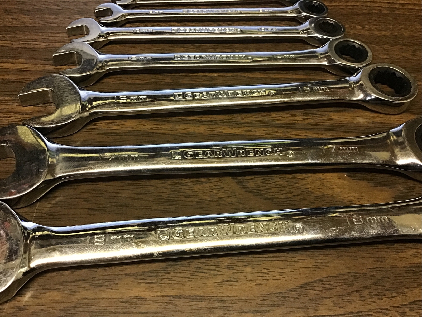 LOT – GearWrench Combination Wrench/Ratchet Millimeter Set (Check Description)