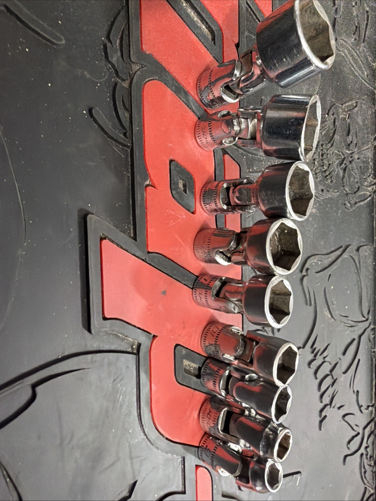 Snap-on 9pc 1/4″ Drive 6-Point Metric Swivel Universal Socket Set – USA