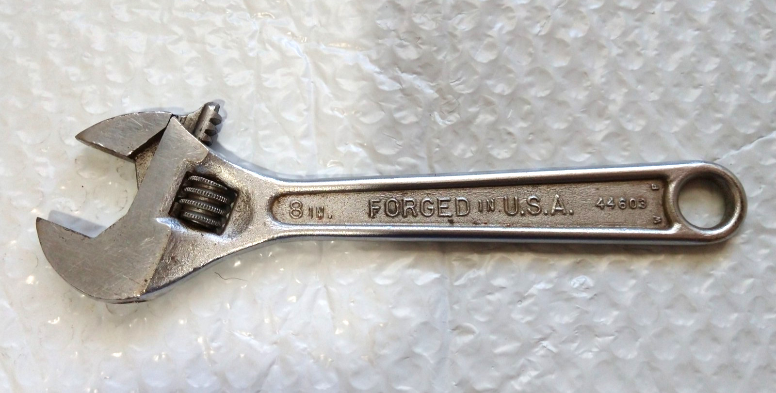 CRAFTSMAN TOOLS USA WF 44603, 1″ W. JAW, ADJUSTABLE WRENCH, 8.2″ LONG.