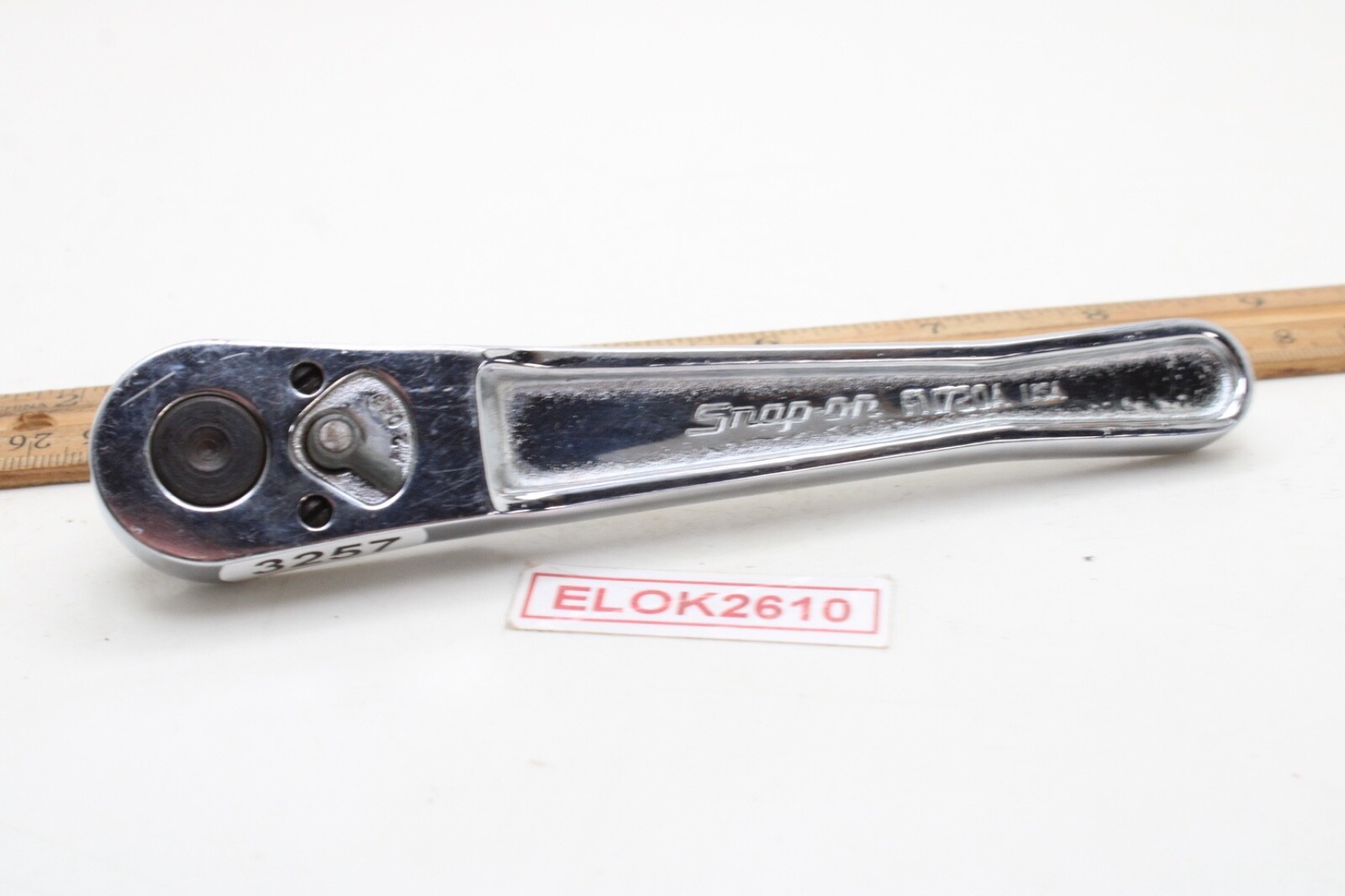 Snap-on FN720A 3/8″ Drive 6″ Long Chrome Short Handle Ratchet USA