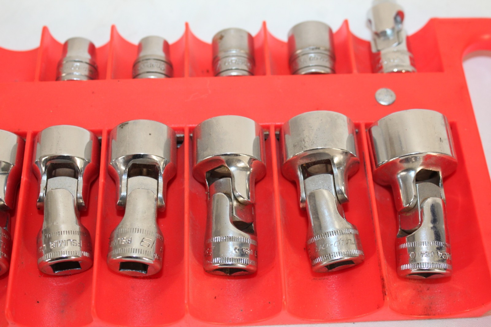 15 Snap-on Tools METRIC #7 thru #24 Swivel Socket Set, 3/8 drive, FSUM, + SAE