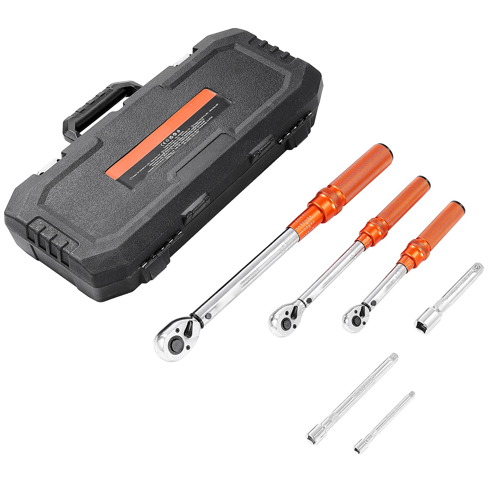 Uimoso Torque Wrench Set 3 Sizes 1/4 3/8 1/2 Inch Drive Dual-Direction 72-Tooth