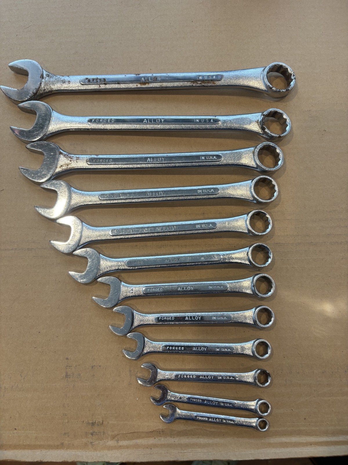 SK-Wayne 12 Piece Combination Wrench Set Vintage 1960s – SAE 1/4″ thru 15/16