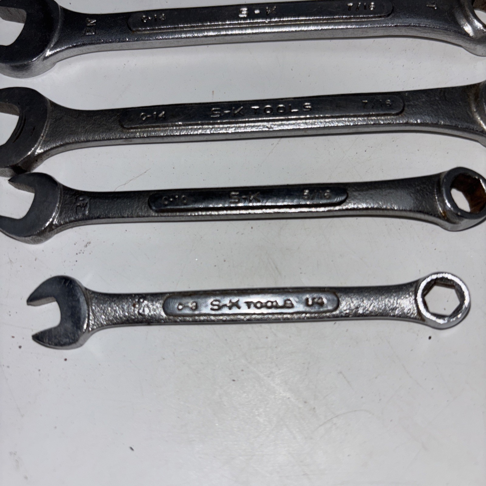54 Pc Lot S-K Tools Open End Combo Wrenches SAE C-14-14-10-8 USA