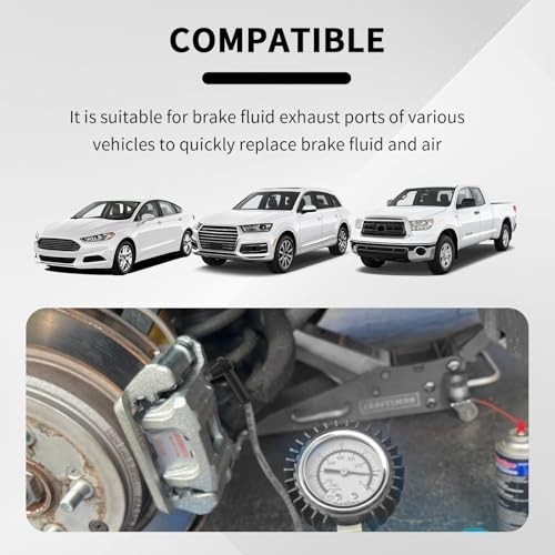 5PCS Brake Bleeder Kit Connector,Brake Fluid Bleeder Kit Bleeding Adapter Joi…
