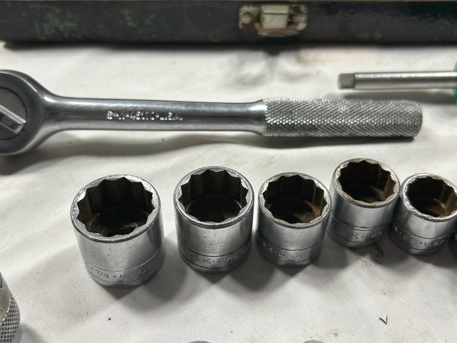 S-K Tools 3/8″ And 1/4” Drive 23 Piece Socket Set USA Made Please Read