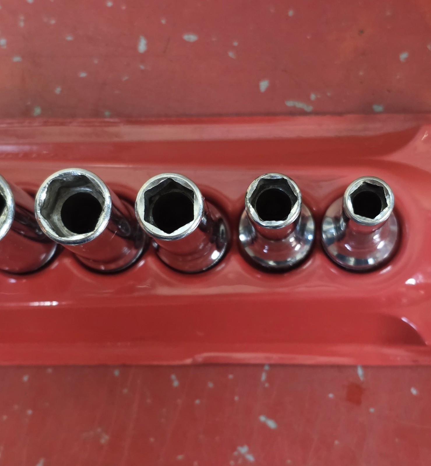 Snap-on 3/8″ Dr SAE 11pc Socket Set 1/4 5/16 3/8-7/8″ 6pt 211SFSYMagnetic Tray