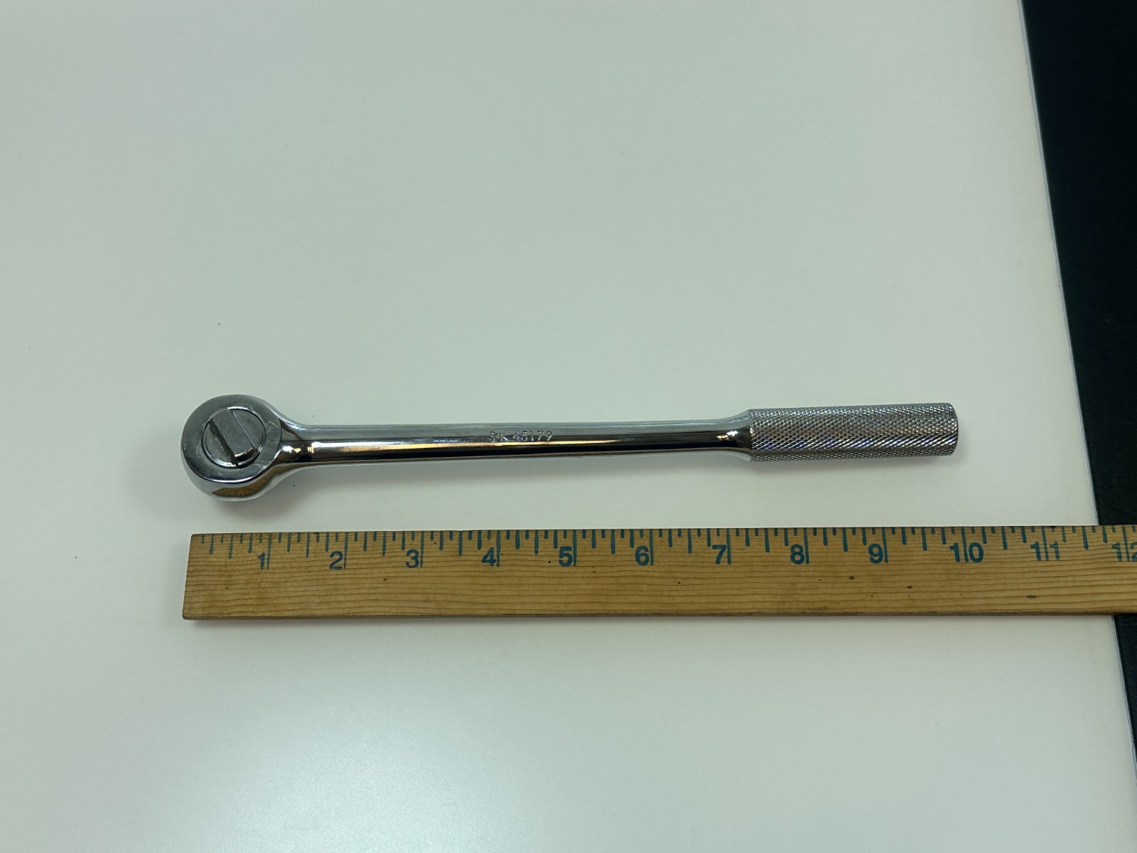 NEW SK Tools Professional USA 45179 Knurled 10″ Long Handle 3/8″ Drive Ratchet