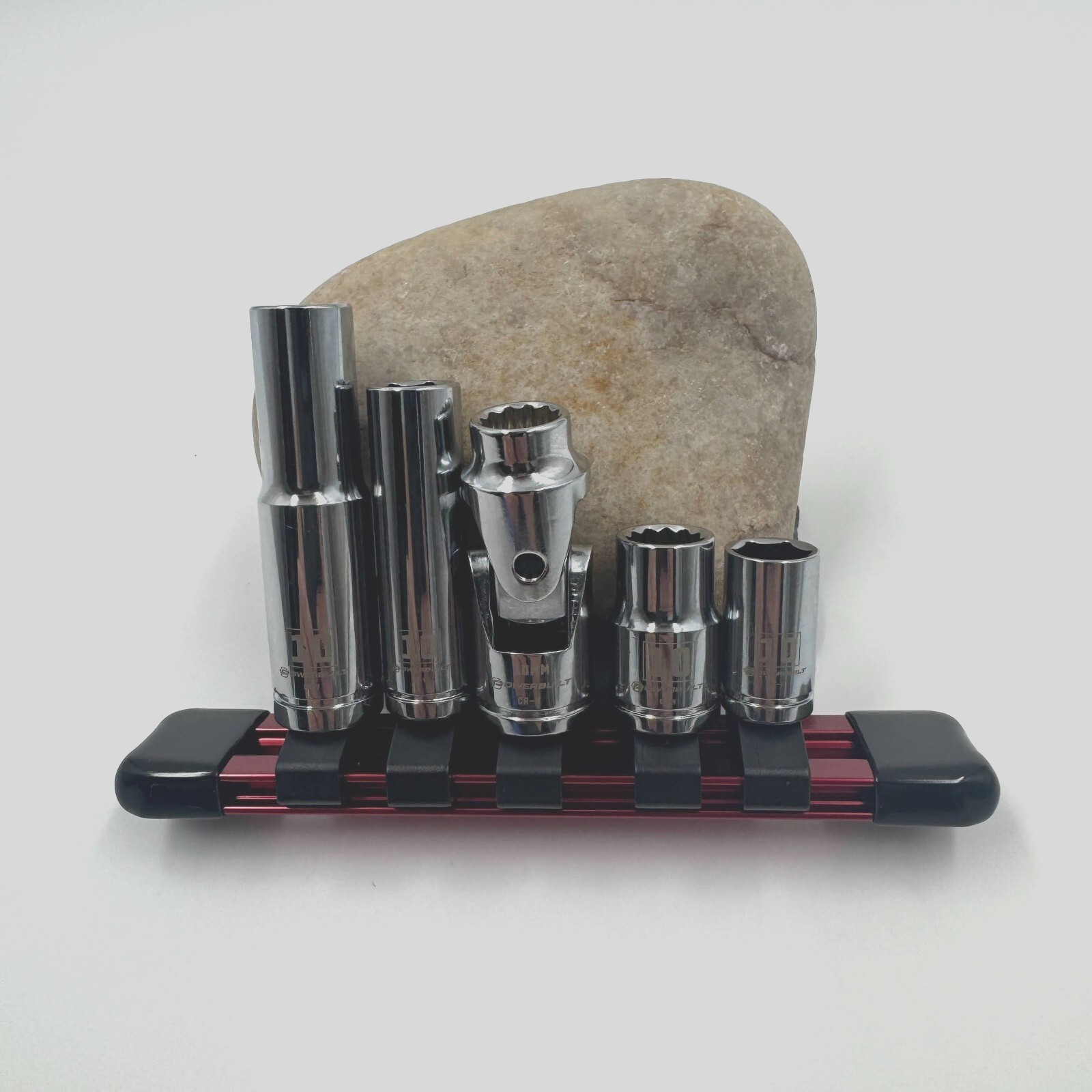 NHRA 5 Pc socket set 10mm, 1/4″ & 3/8″ drive 6 & 12Pt Camrie Caruso Promo