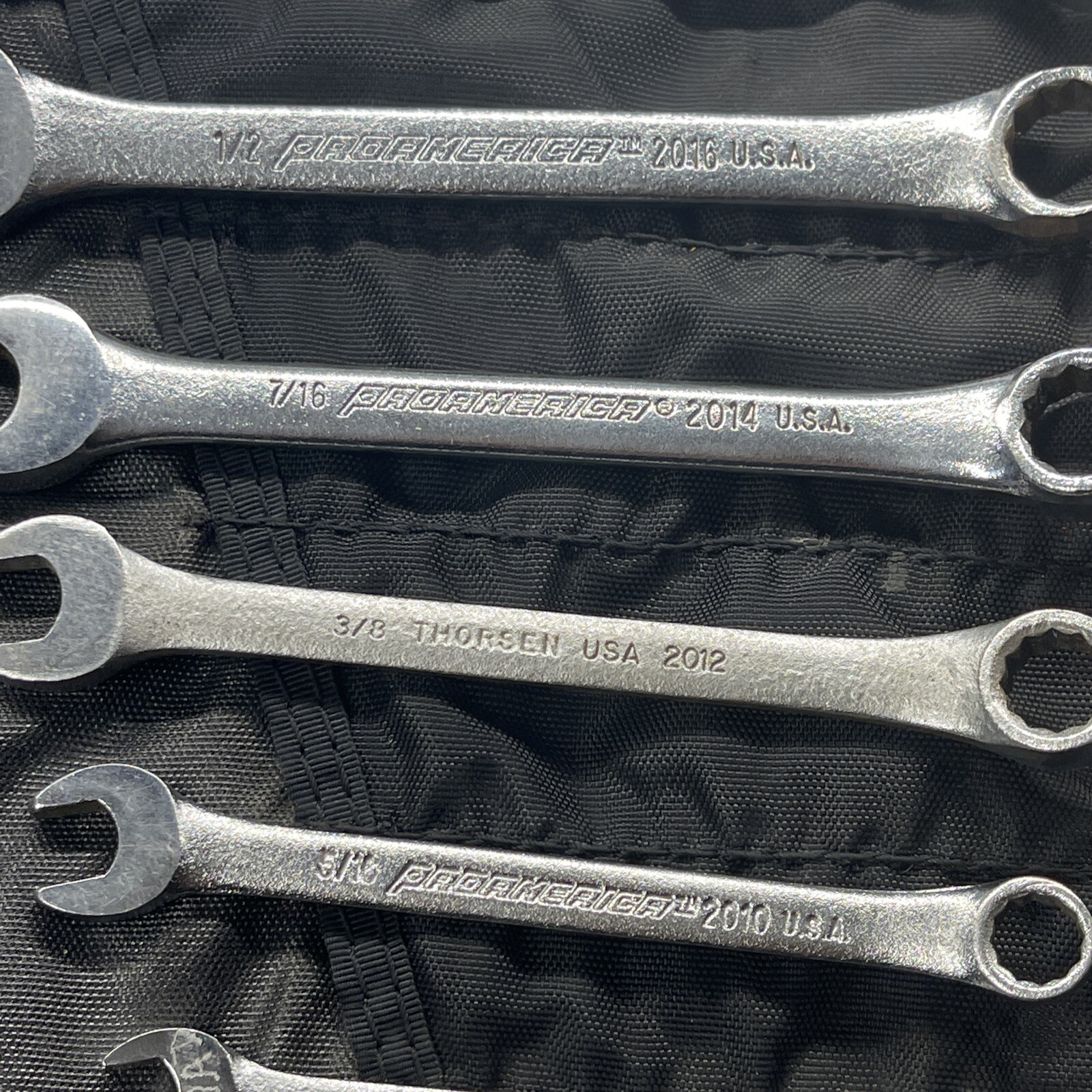15 Piece Proamerica USA SAE 12 Point Combination Wrench Set 1/4 – 1-1/8 + Roll