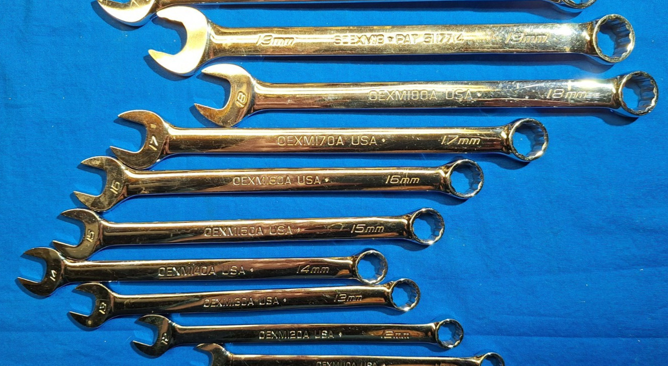 Snap-On OEXM713A 13 piece Metric combination wrench set 22mm-10mm