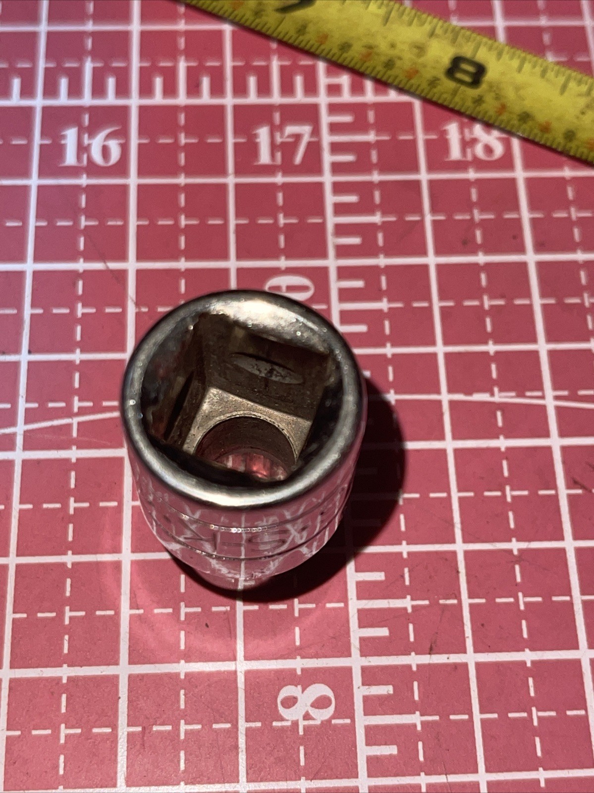 NOS S-K USA 40214 7/16 in SAE 1/2” Drive 12 Point socket Vintage SK 7/16” 1/2