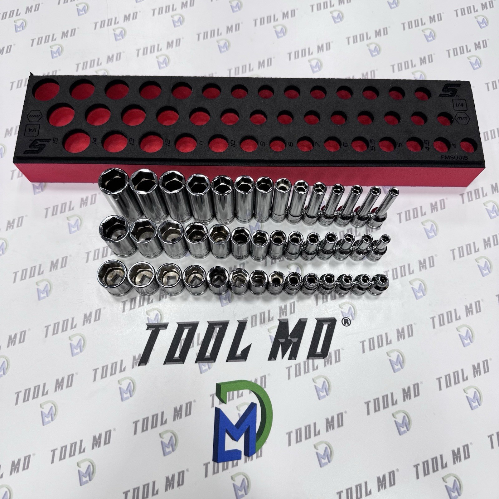 Snap-on Tools NEW 81pc 1/4″ Drive 6pt FDX Shallow / Semi / Deep Master Foam Set