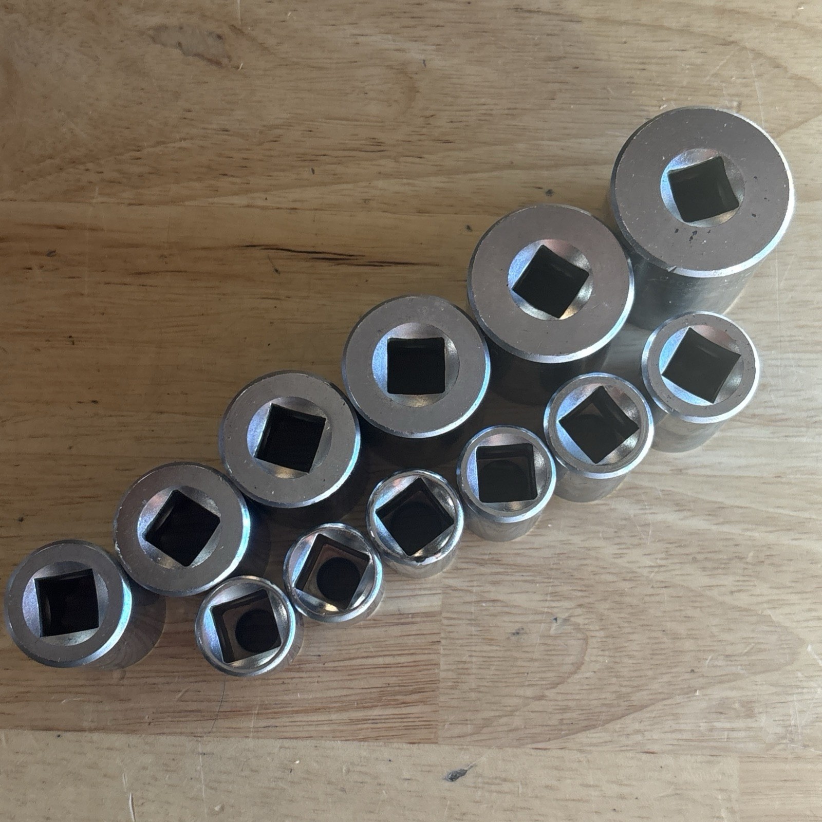 Husky SAE Shallow Socket Set 1/2″ Drive 12 Point 7/16″ to 1-1/4″ Vtg USA READ
