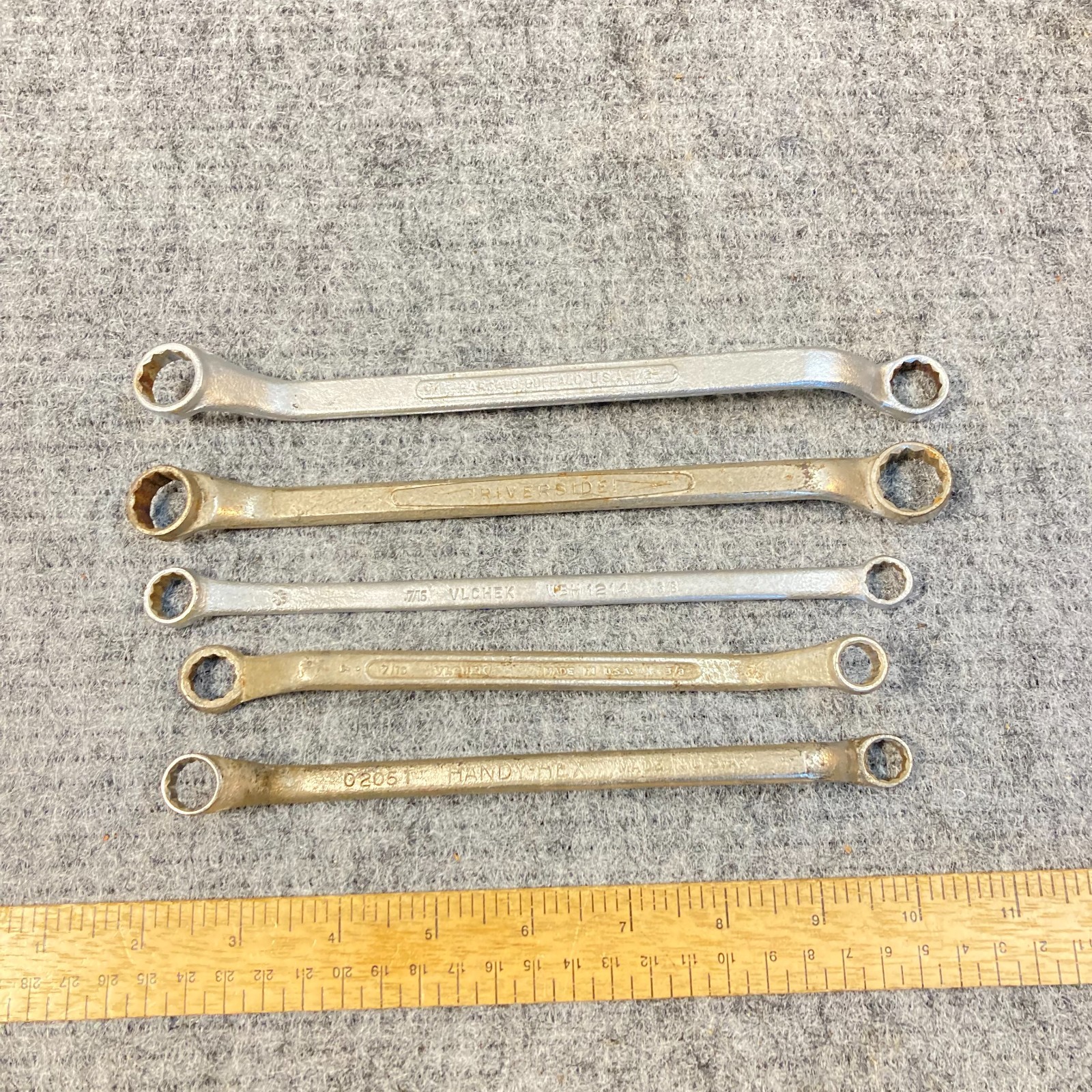 Vintage Wrench Box End Lot 5 Pc SAE Offset USA