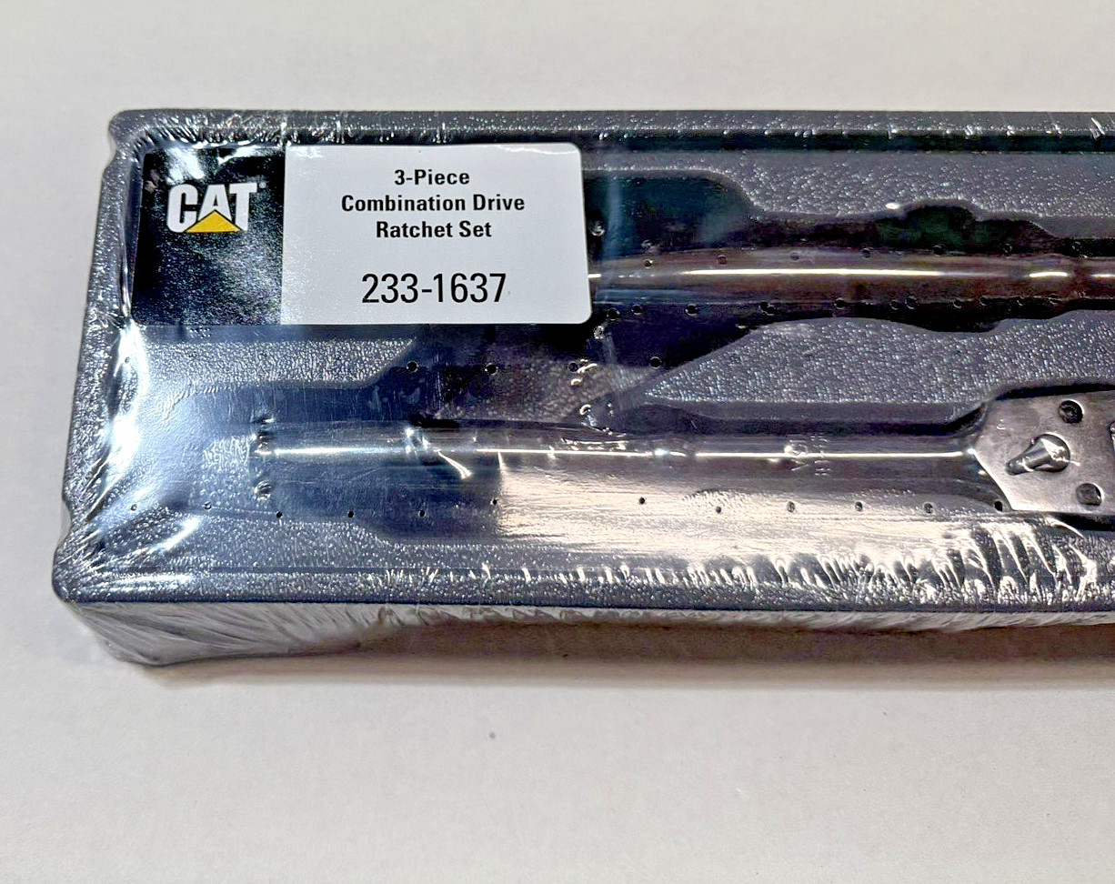 CAT Caterpillar 233-1637 3-Piece Ratchet Set 1/4″, 3/8″, and 1/2″ Drive