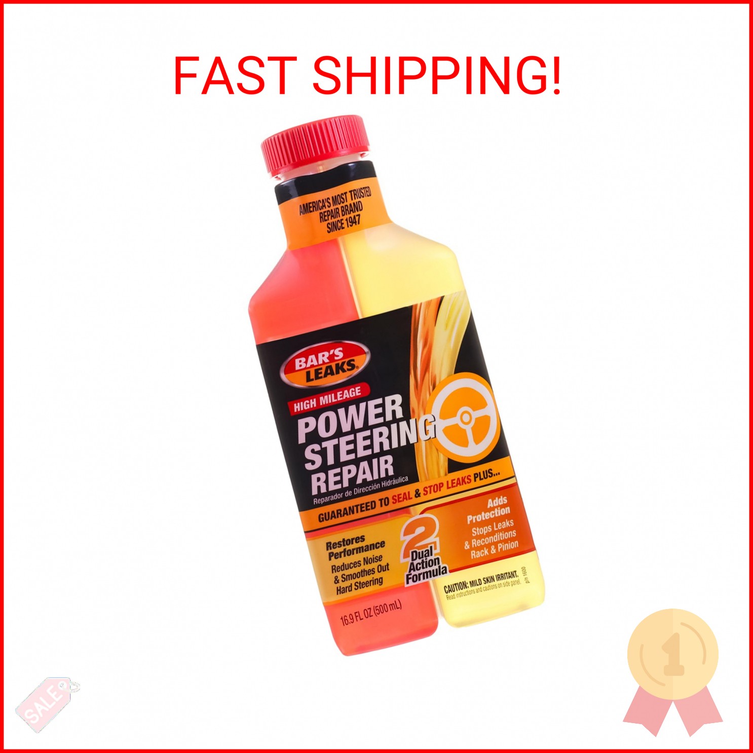 Bar’s Leaks High Mileage Power Steering Repair-It, 16.9 oz