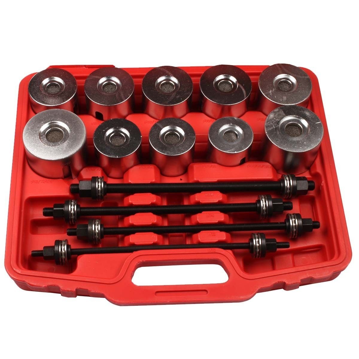 Universal 27pcs Press And Pull Sleeve Kit Remove Install Bushes Bearings Garage