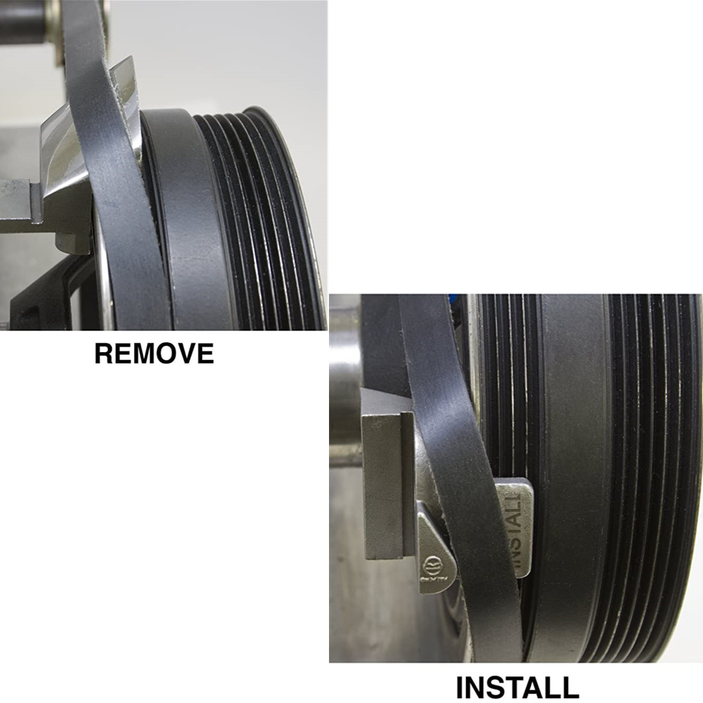Truck Auto Cart Vehicles Stretch Belt Installer Remover Repair Tool black/silver