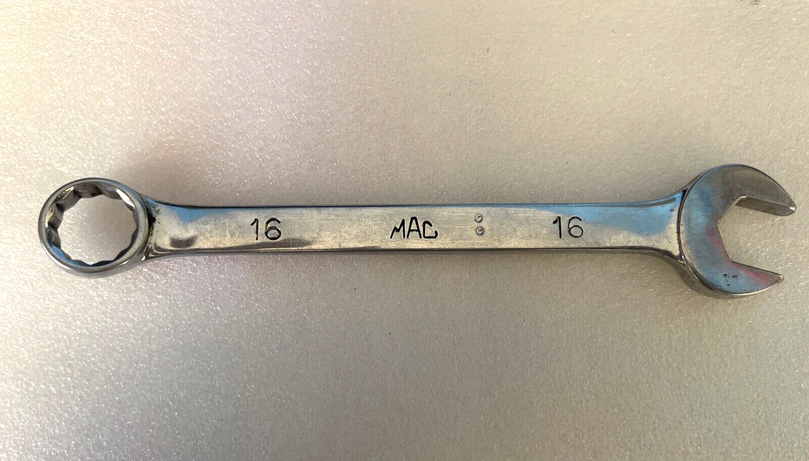 MAC TOOLS M16CW, 16MM. COMBINATION WRENCH, 7″ LONG, 12 POINT.