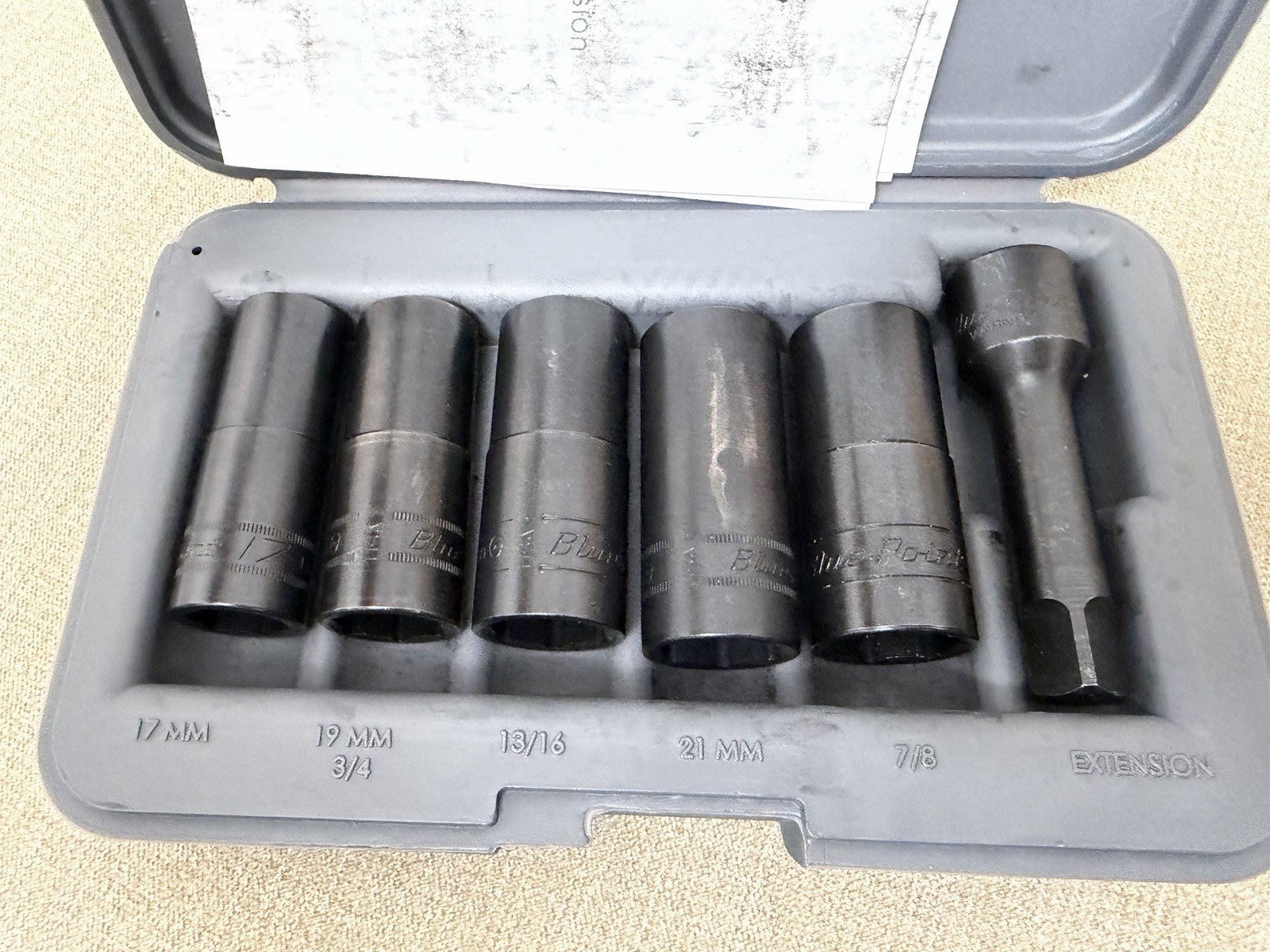 Blue Point 6 Piece Wheel Flip Socket Set LSR1500 Lug & Twist Sockets 1/2″ Drive