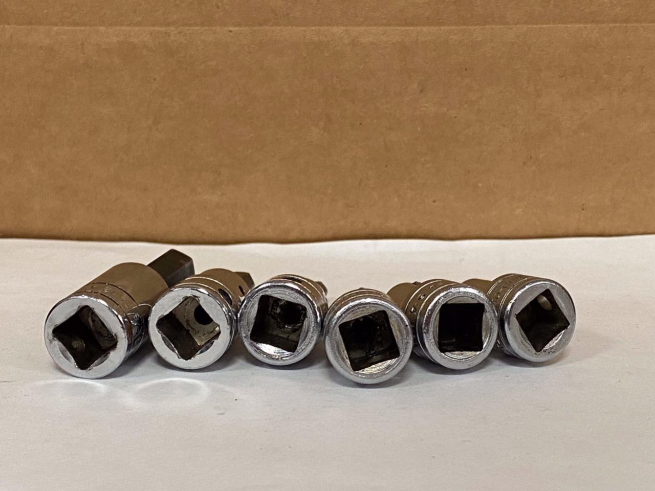 SNAP-ON 6 PC 3/8″ DRIVE HEX BIT SOCKETS (9/16″ FA4.5A- 3/8″ FA12A) USED.