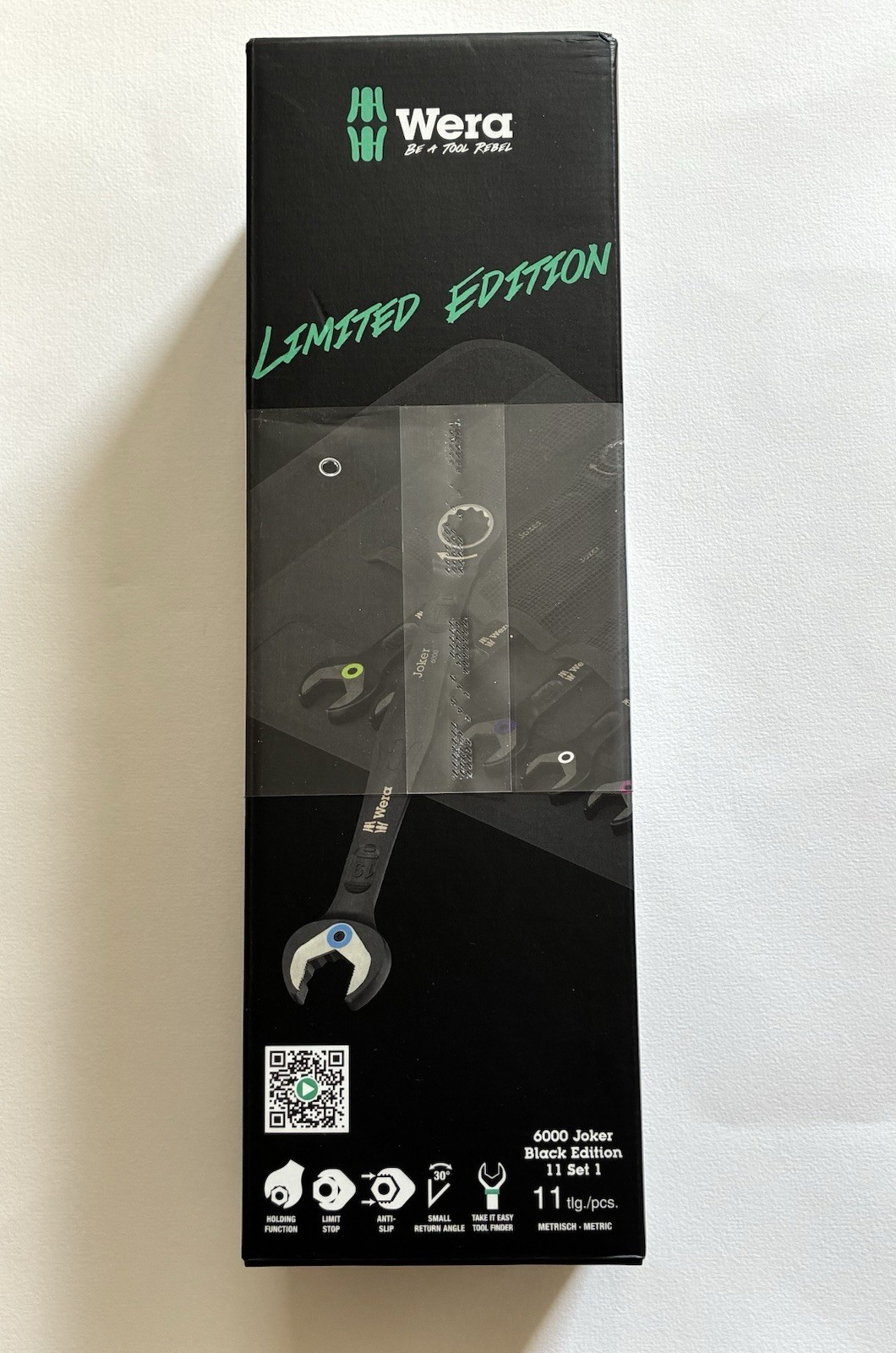Wera 6000 Joker Black Limited Edition 11pc Ratchet Spanner Set Metric Sealed New