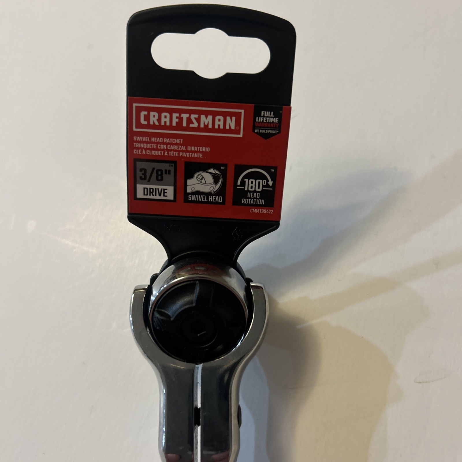 CRAFTSMAN 72-Tooth 3/8-in Drive Rotating Head Ratchet Swivel Head CMMT99422