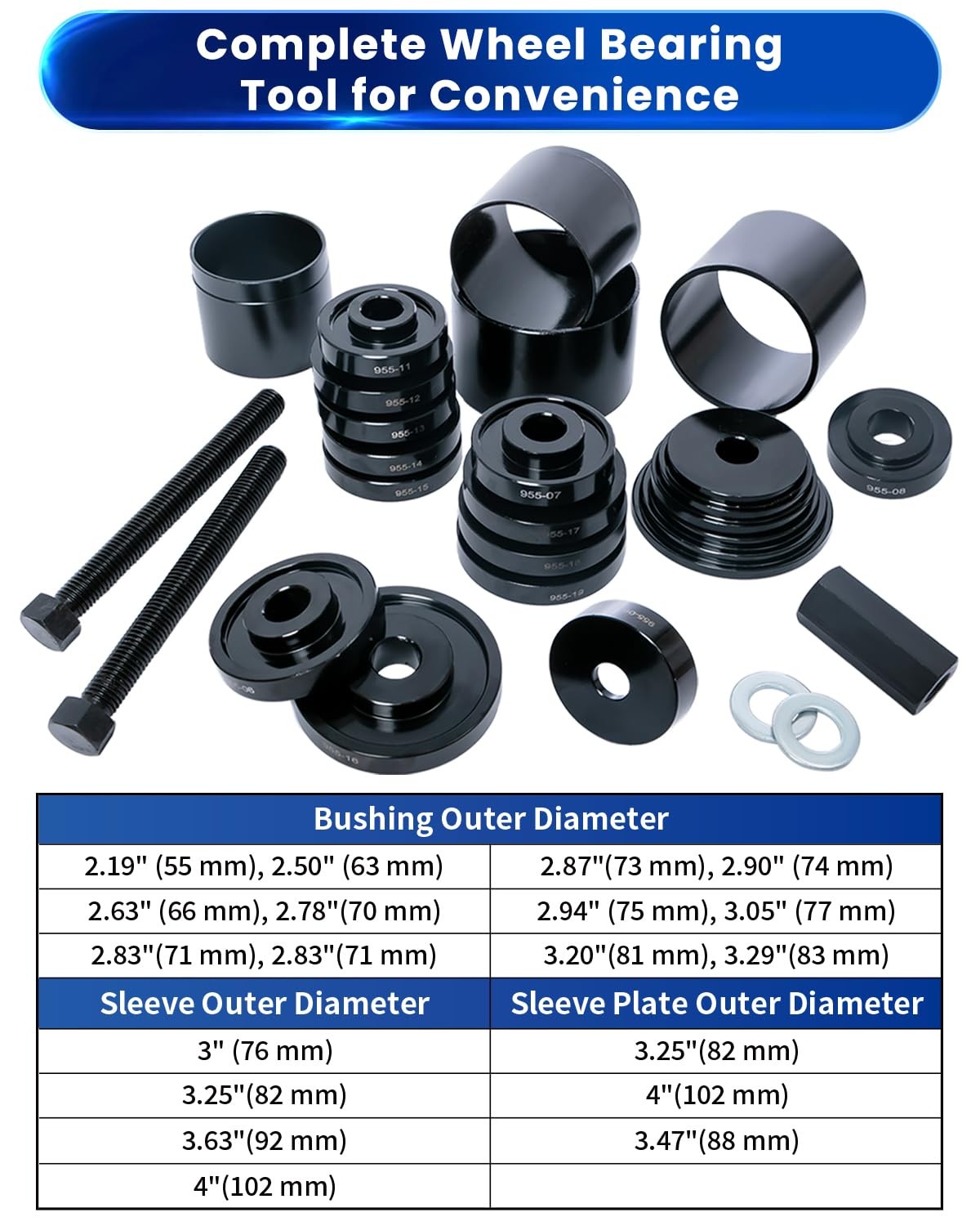 ATPEAM 24pc Wheel Bearing Press Kit, Removal & Installation Set…